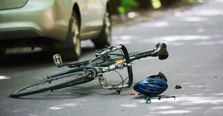 Bicycle accident scene