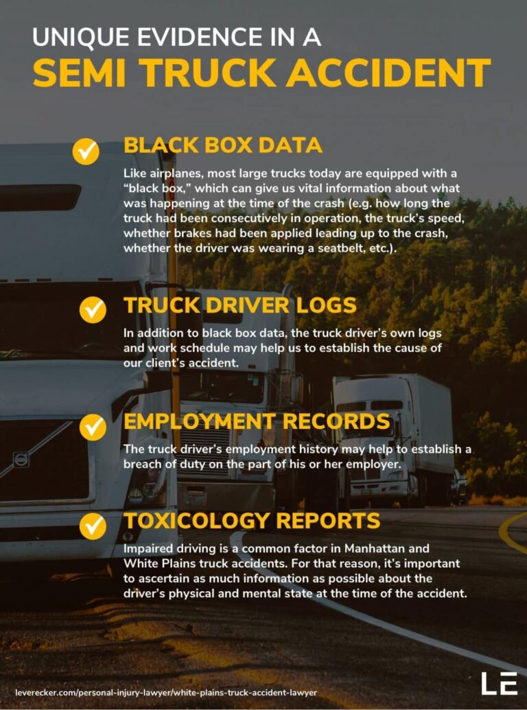 Infographic - unique evidence truck accident