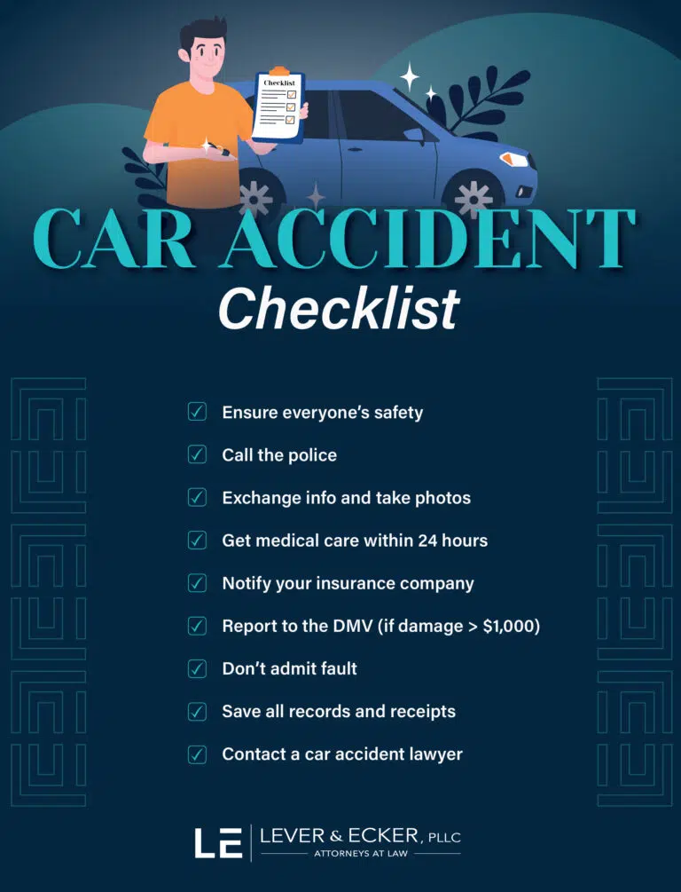 a car accident checklist infographic