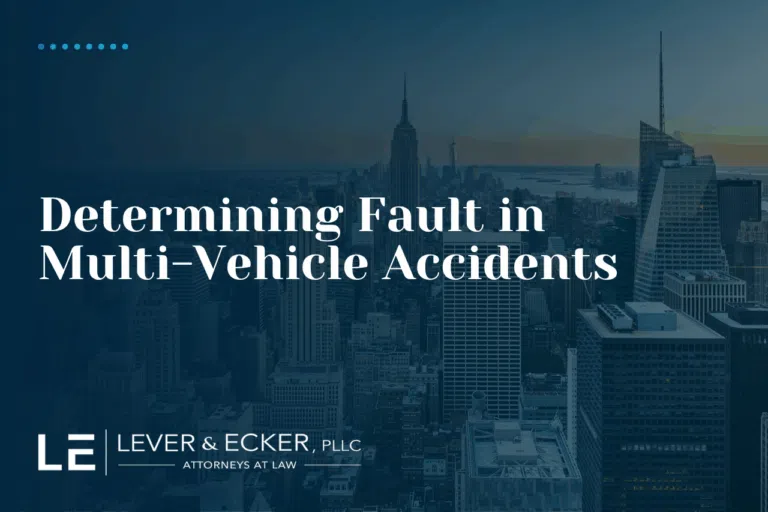 determining fault in multi vehicle accidents in Westchester County