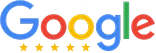 Google logo with five gold stars and “500+ Reviews” text
