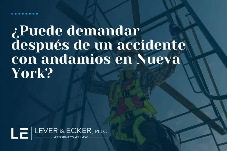 ¿Puede demandar después de un accidente con andamios en Nueva York?