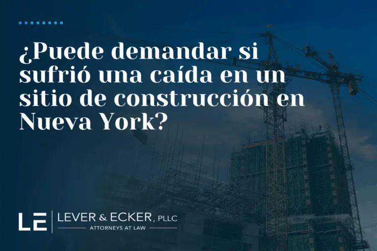 ¿Puede demandar si sufrió una caída en un sitio de construcción en Nueva York?