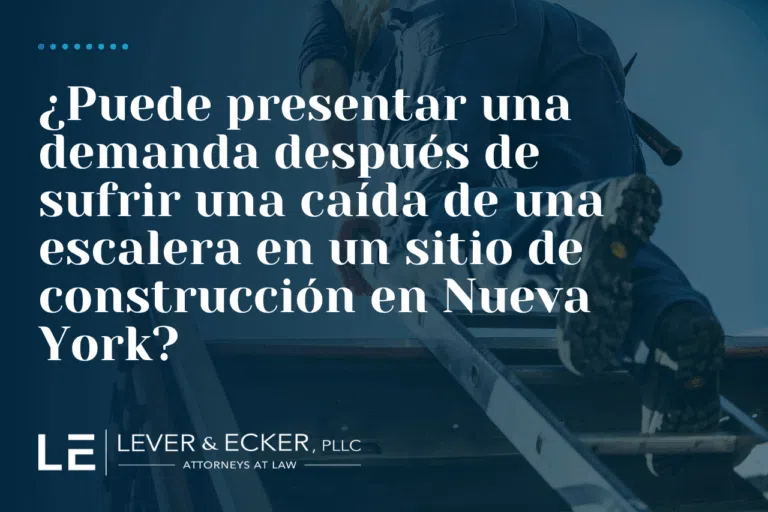 ¿Puede presentar una demanda después de sufrir una caída de una escalera en un sitio de construcción en Nueva York?