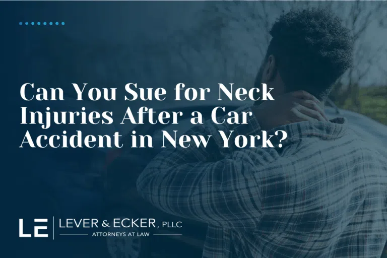Can You Sue for Neck Injuries After a Car Accident in New York?