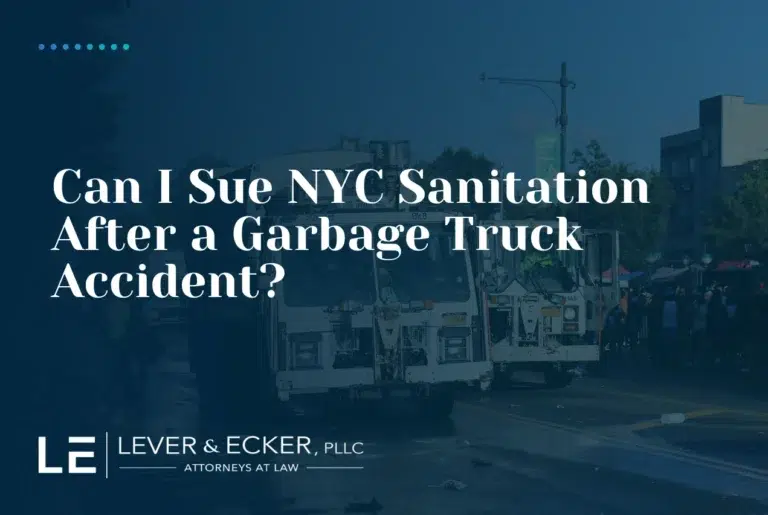 can I sue nyc sanitation after a garbage truck accident