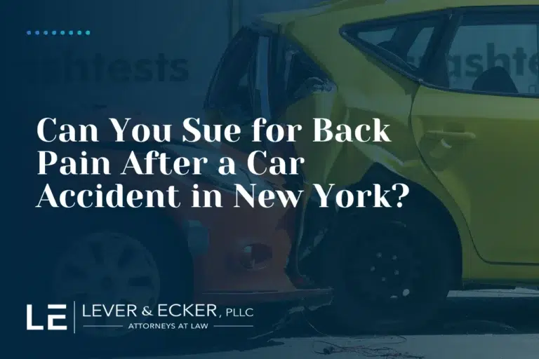 can you sue for back pain after a car accident in New York