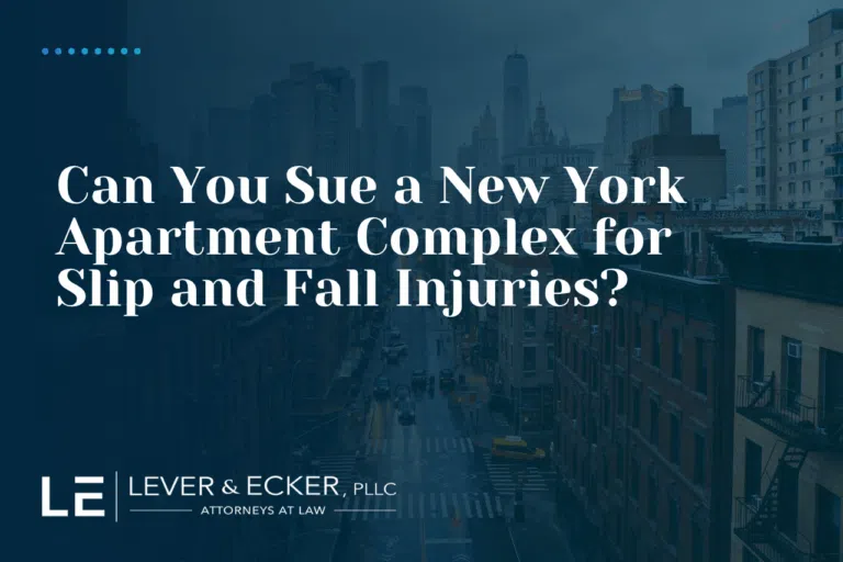can you sue an apartment complex in new york for a slip and fall injury