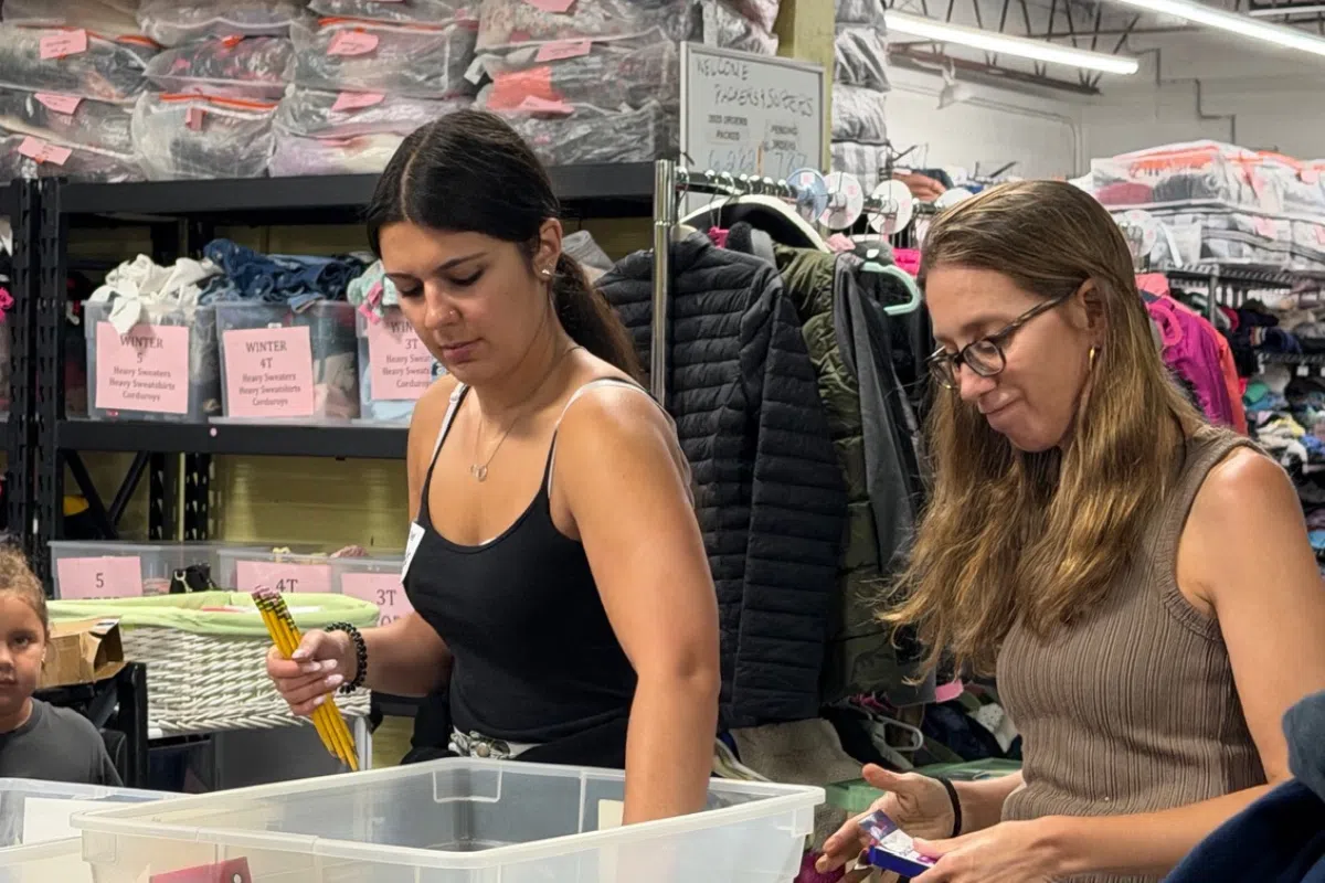 Members of the Lever & Ecker team volunteering at the Sharing Shelf in Port Chester