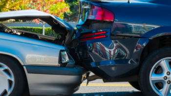 a car that rear ended another car in an accident