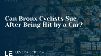 can Bronx cyclists sue after being hit by a car