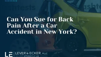 can you sue for back pain after a car accident in New York